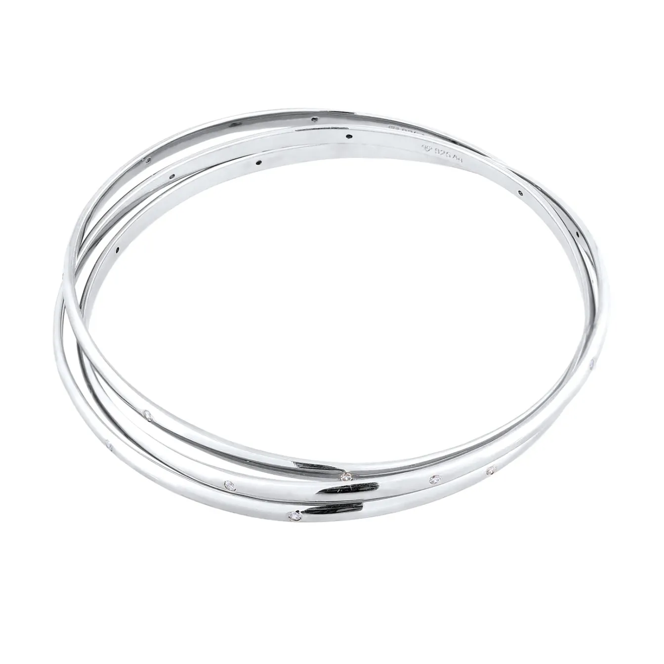 Elli "Armreif Verschlungen | Zirkonia (Weiß)< Vergoldet|Armbänder