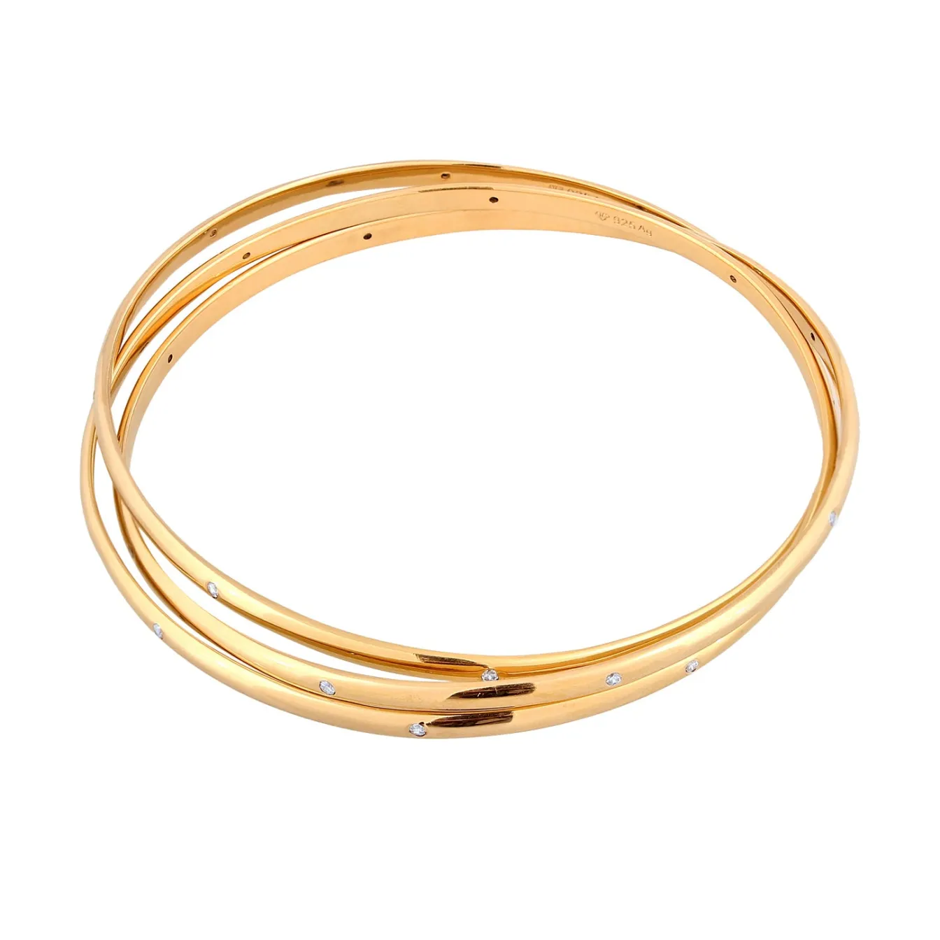 Elli "Armreif Verschlungen | Zirkonia (Weiß)< Vergoldet|Armbänder