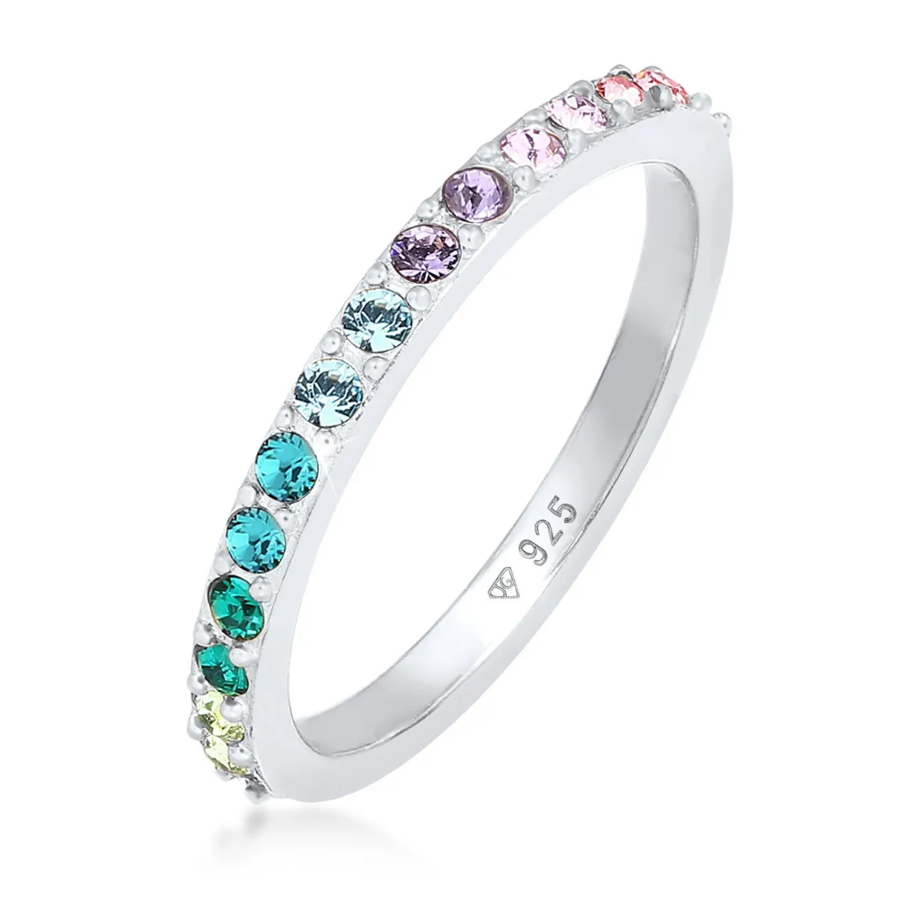 Elli "Bandring | Kristall ( Violett hell )< Ringe|Vergoldet