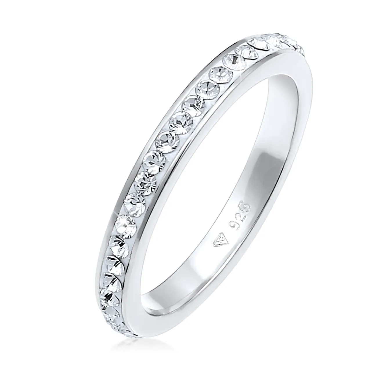 Elli "Bandring | Kristall ( Weiß )< Ringe|Vergoldet