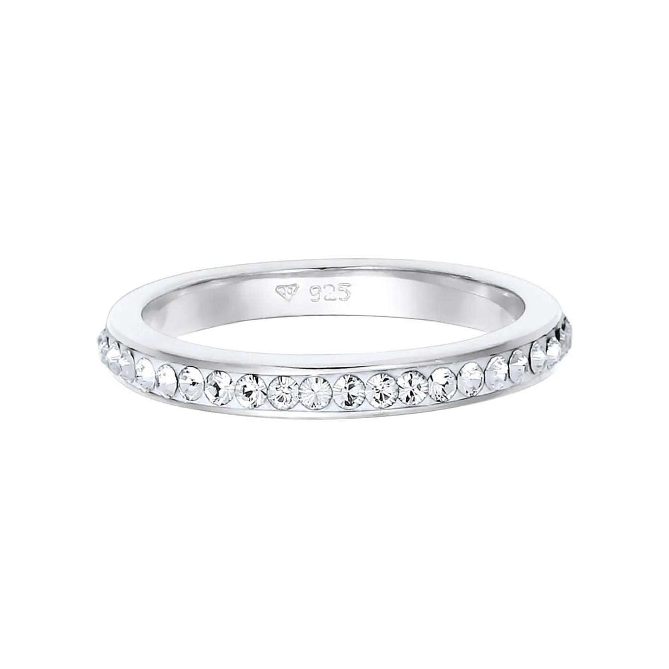 Elli "Bandring | Kristall ( Weiß )< Ringe|Vergoldet