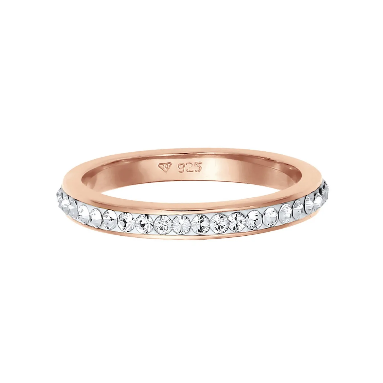 Elli "Bandring | Kristall ( Weiß )< Ringe|Vergoldet