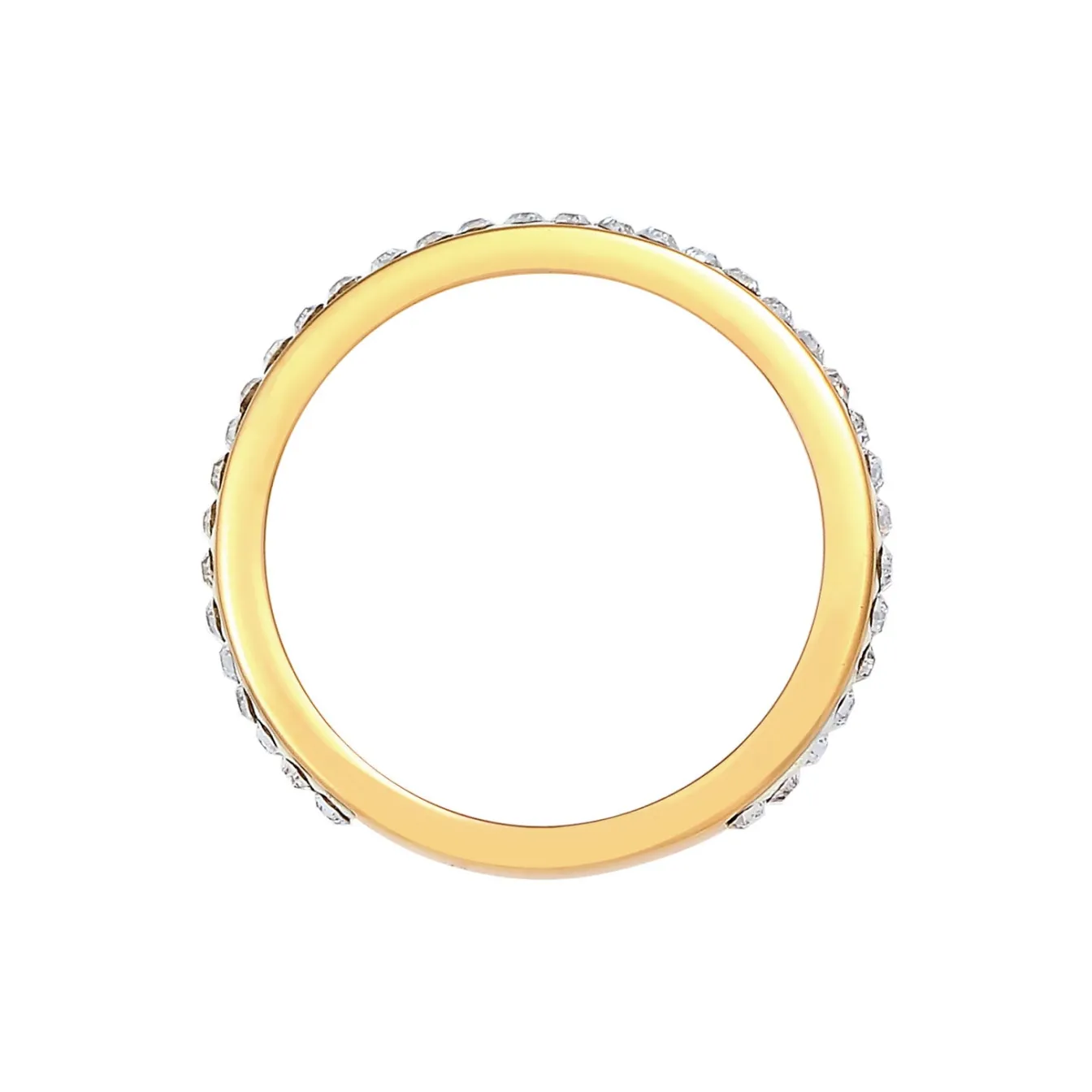 Elli "Bandring | Kristall ( Weiß )< Ringe|Vergoldet