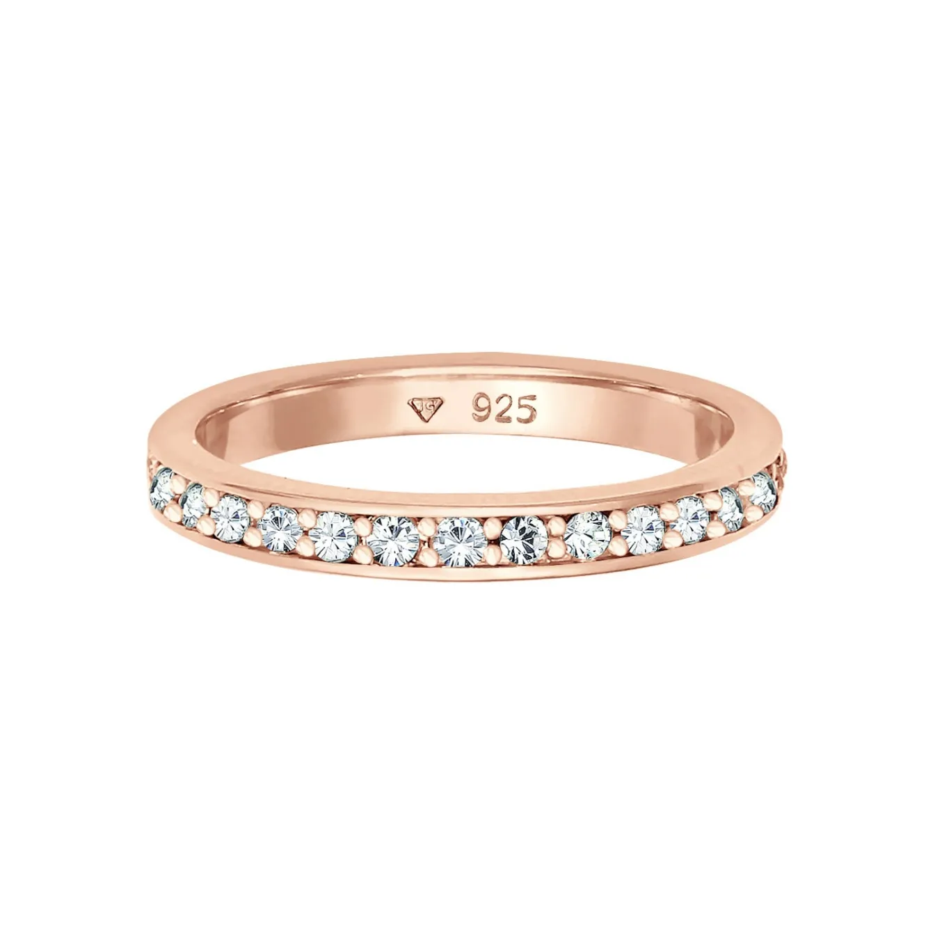 Elli "Bandring | Kristall (Weiß)< Ringe|Vergoldet