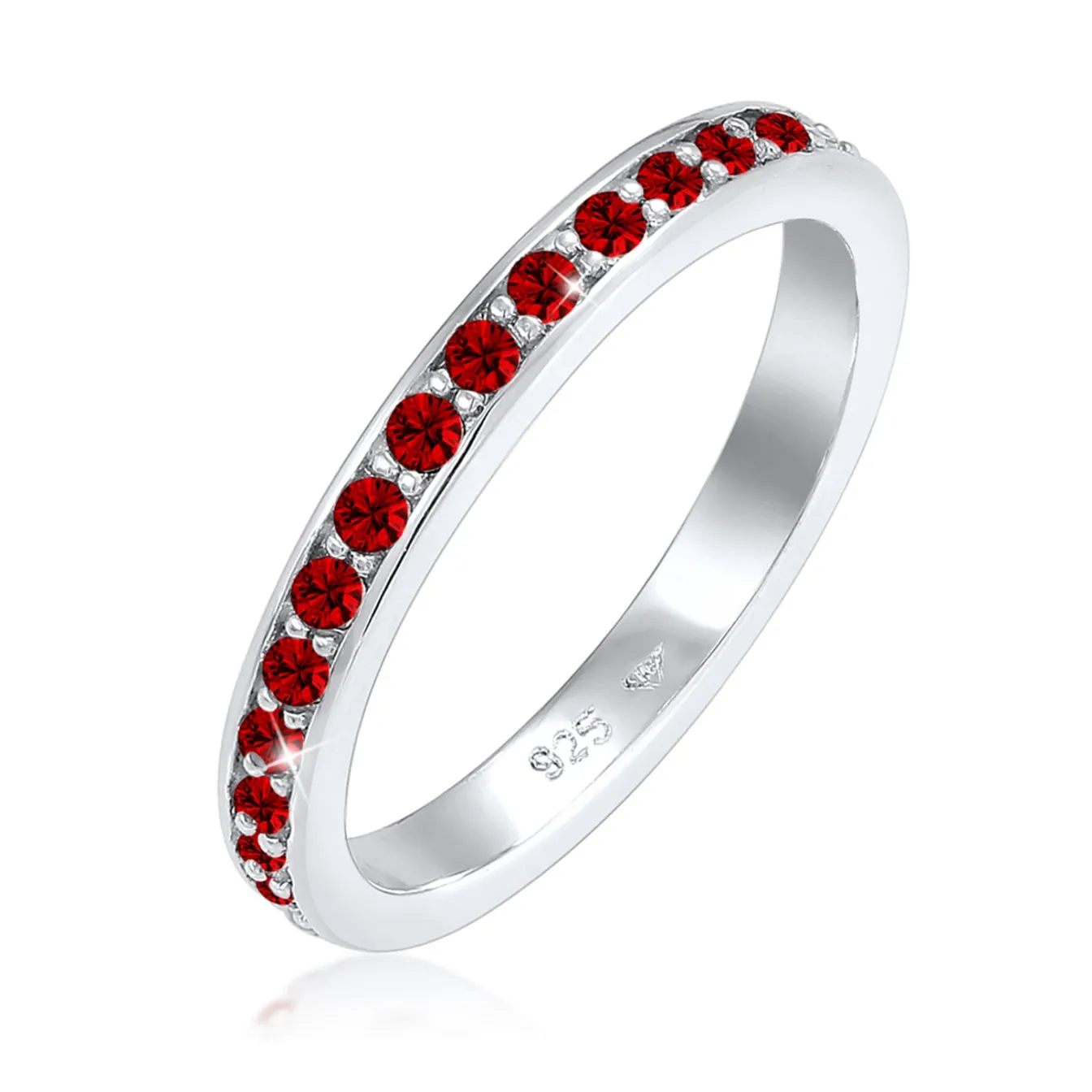 Elli "Bandring | Kristall (Weiß)< Ringe|Vergoldet