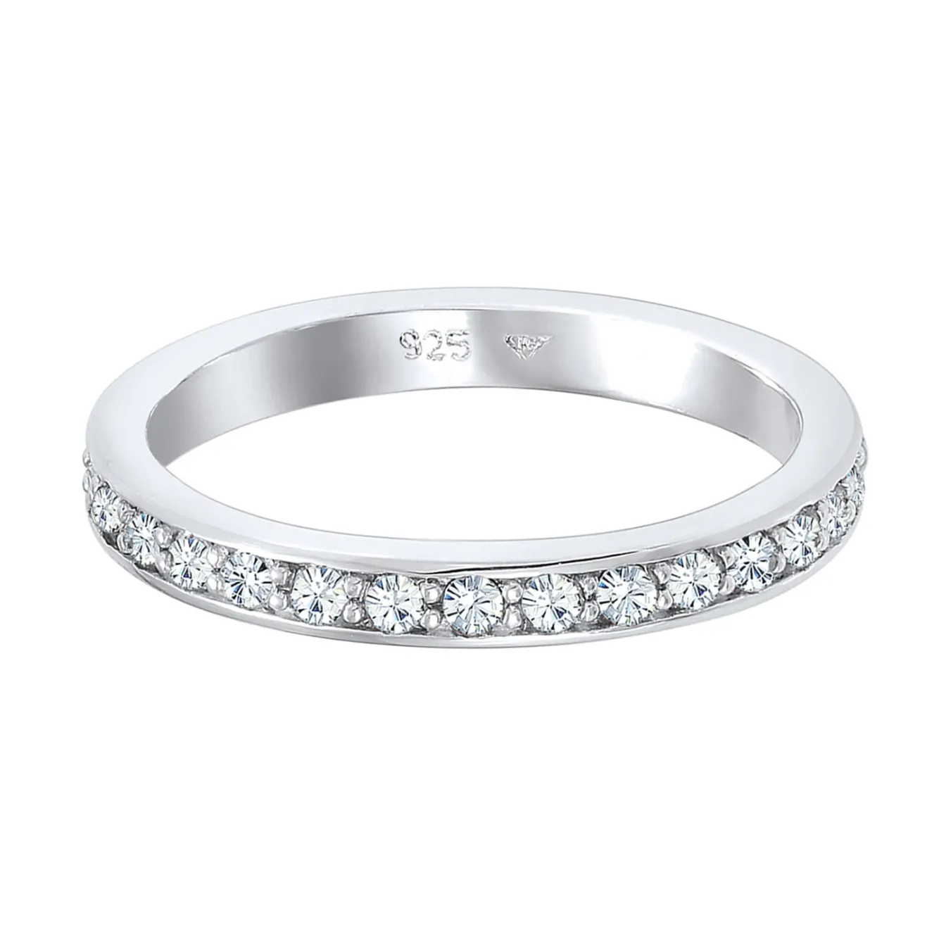 Elli "Bandring | Kristall (Weiß)< Ringe|Vergoldet