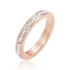 Elli "Bandring | Kristall (Weiß)< Roségold|Ringe