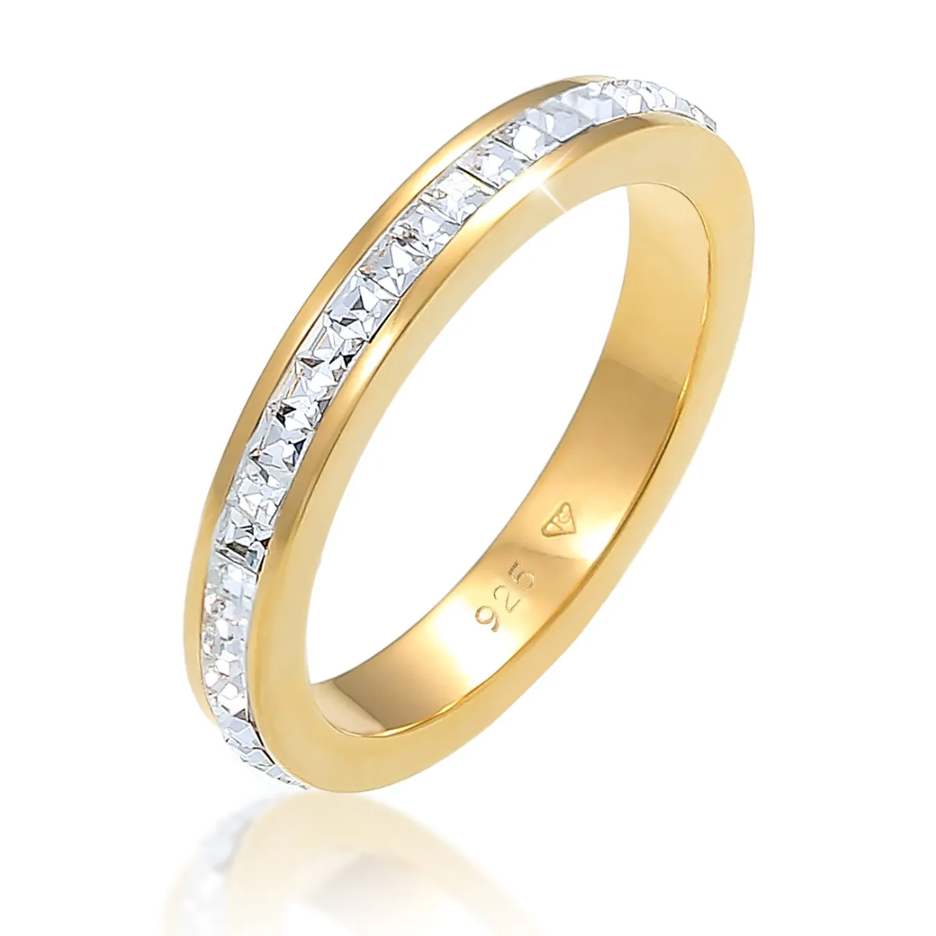 Elli "Bandring | Kristall (Weiß)< Roségold|Ringe