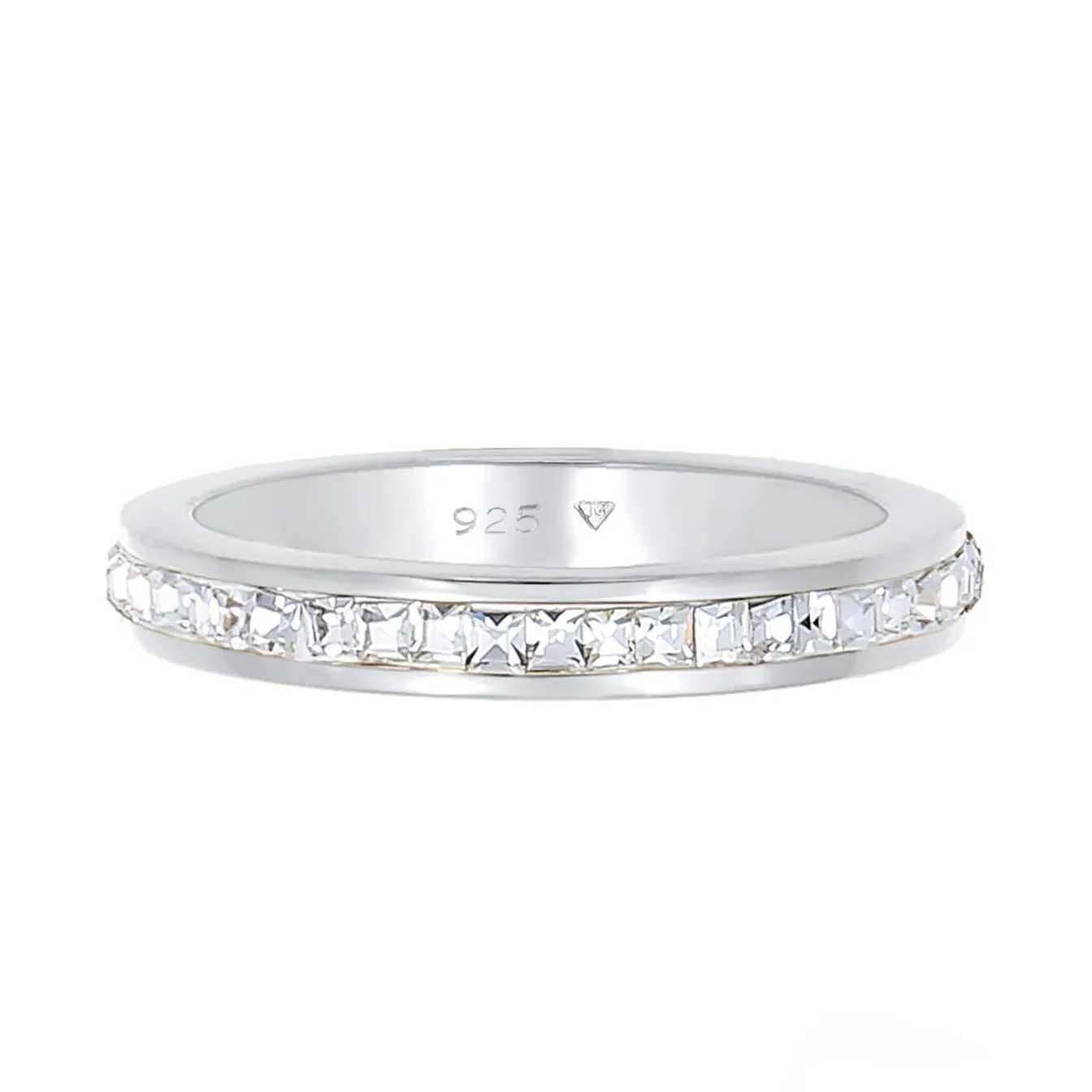 Elli "Bandring | Kristall (Weiß)< Roségold|Ringe