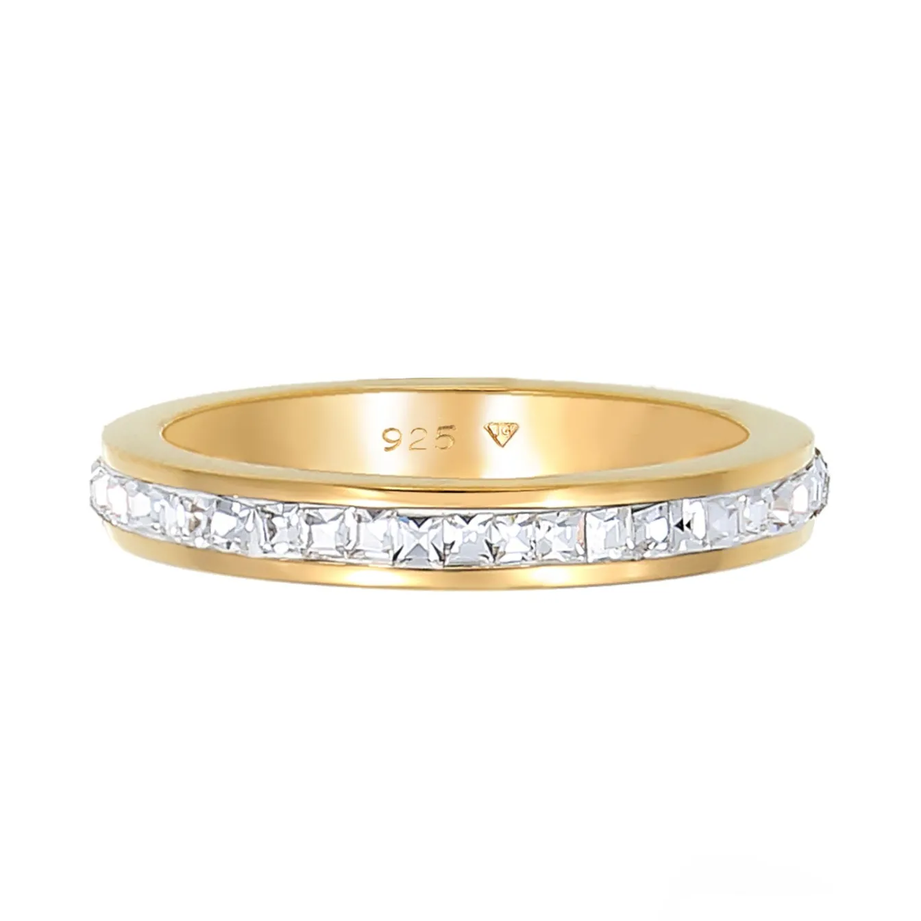 Elli "Bandring | Kristall (Weiß)< Roségold|Ringe