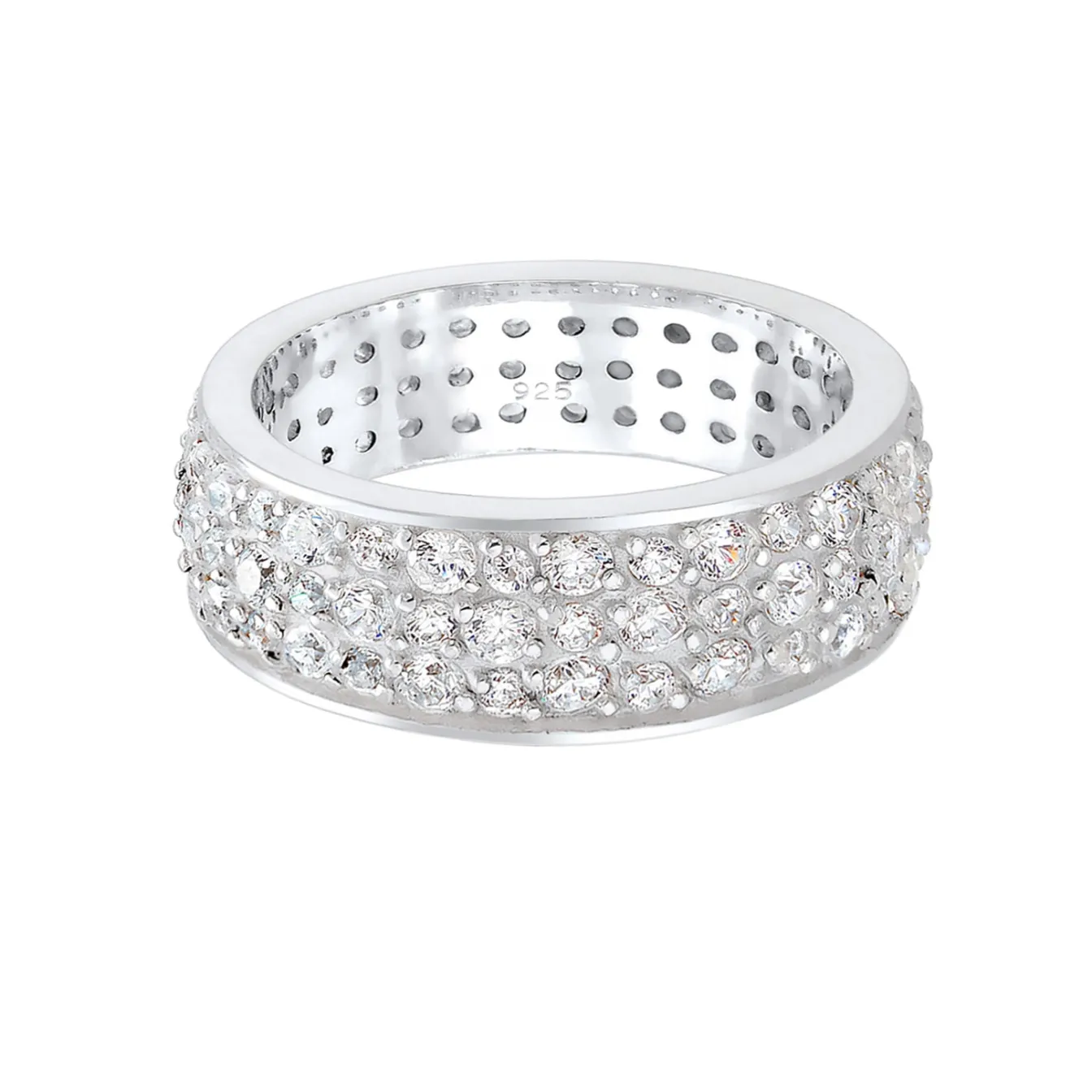 Elli "Bandring | Zirkonia ( Weiß )< Ringe|Vergoldet