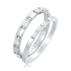 Elli "Bandring | Zirkonia ( Weiß )< Ringe|Vergoldet