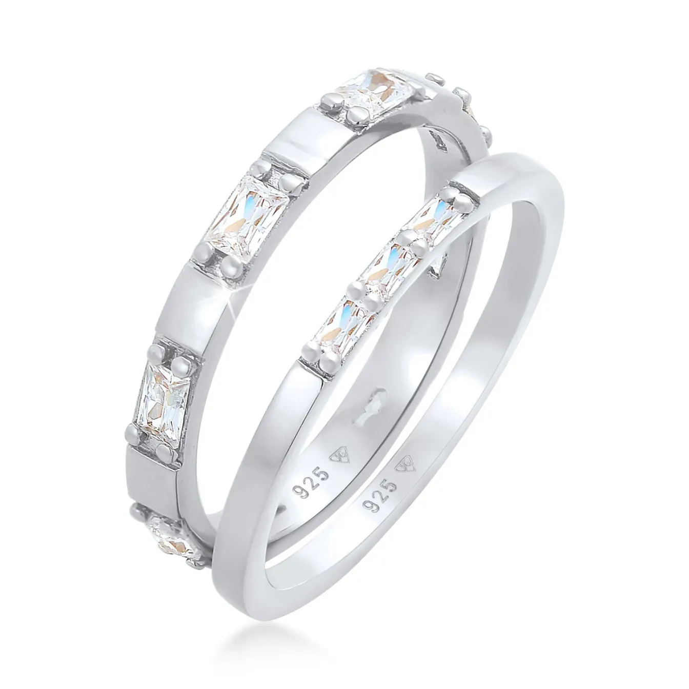 Elli "Bandring | Zirkonia ( Weiß )< Ringe|Vergoldet