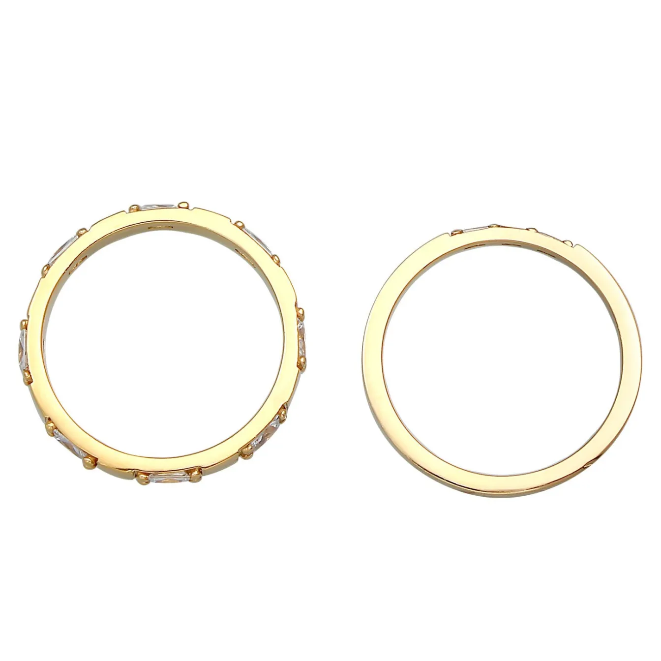 Elli "Bandring | Zirkonia ( Weiß )< Ringe|Vergoldet