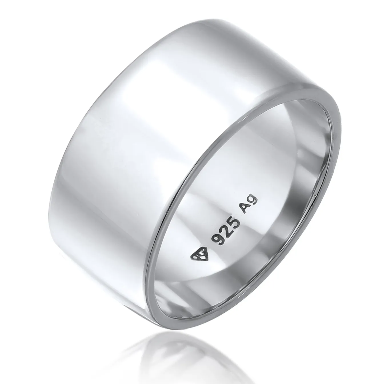 Elli "Bandring breit< Silber|Roségold
