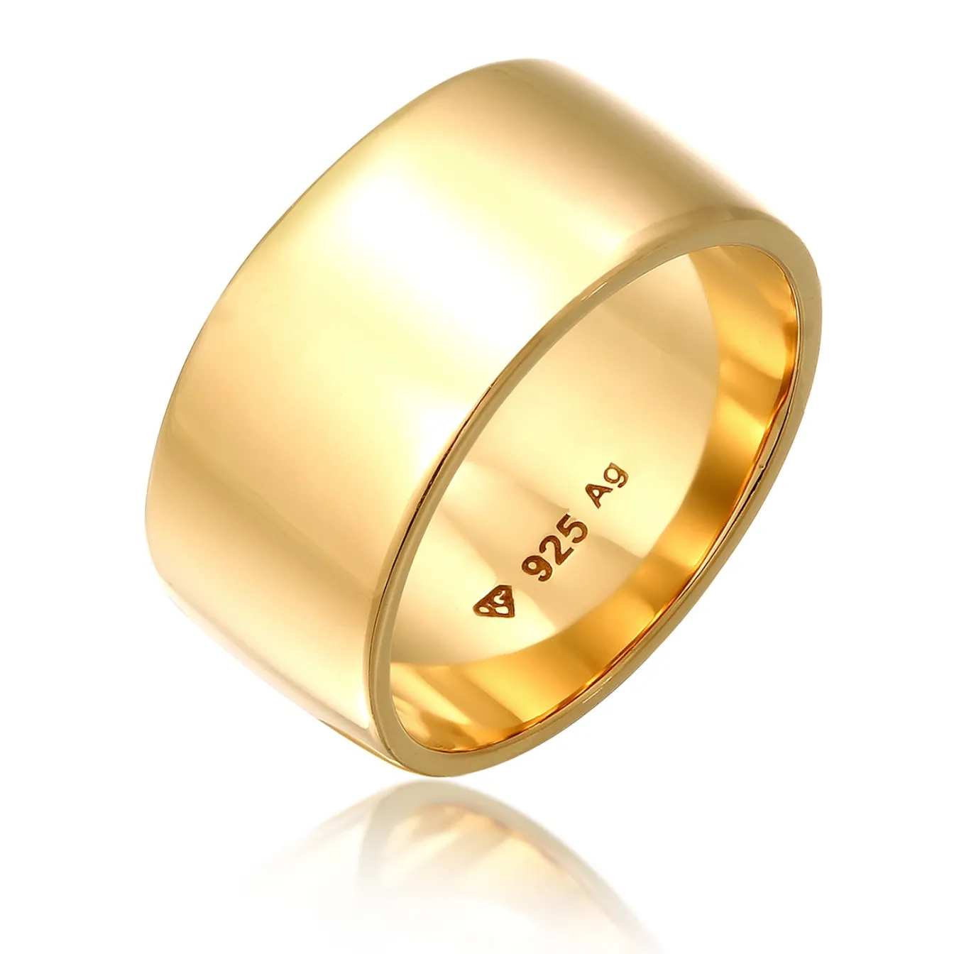 Elli "Bandring breit< Silber|Roségold