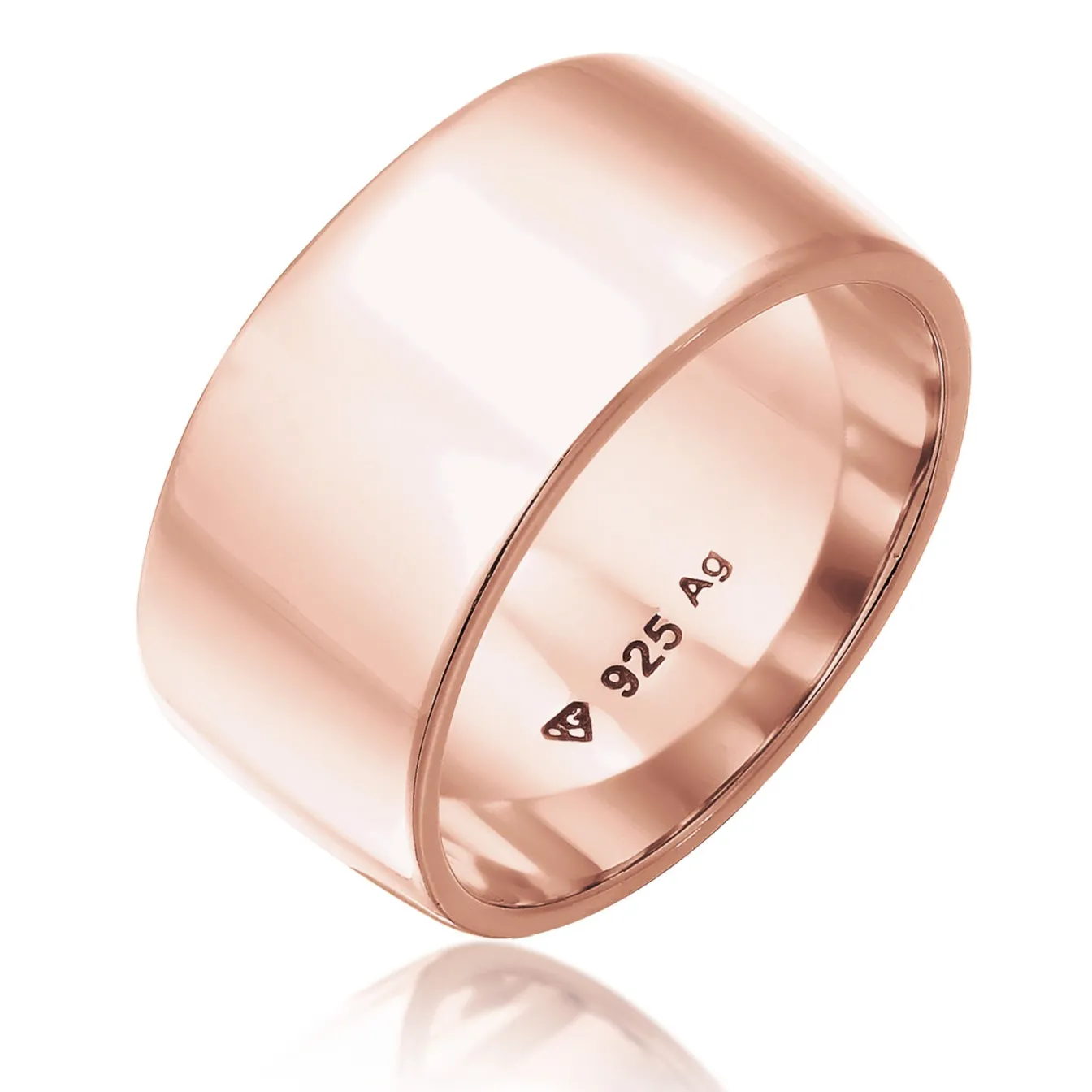 Elli "Bandring breit< Silber|Roségold
