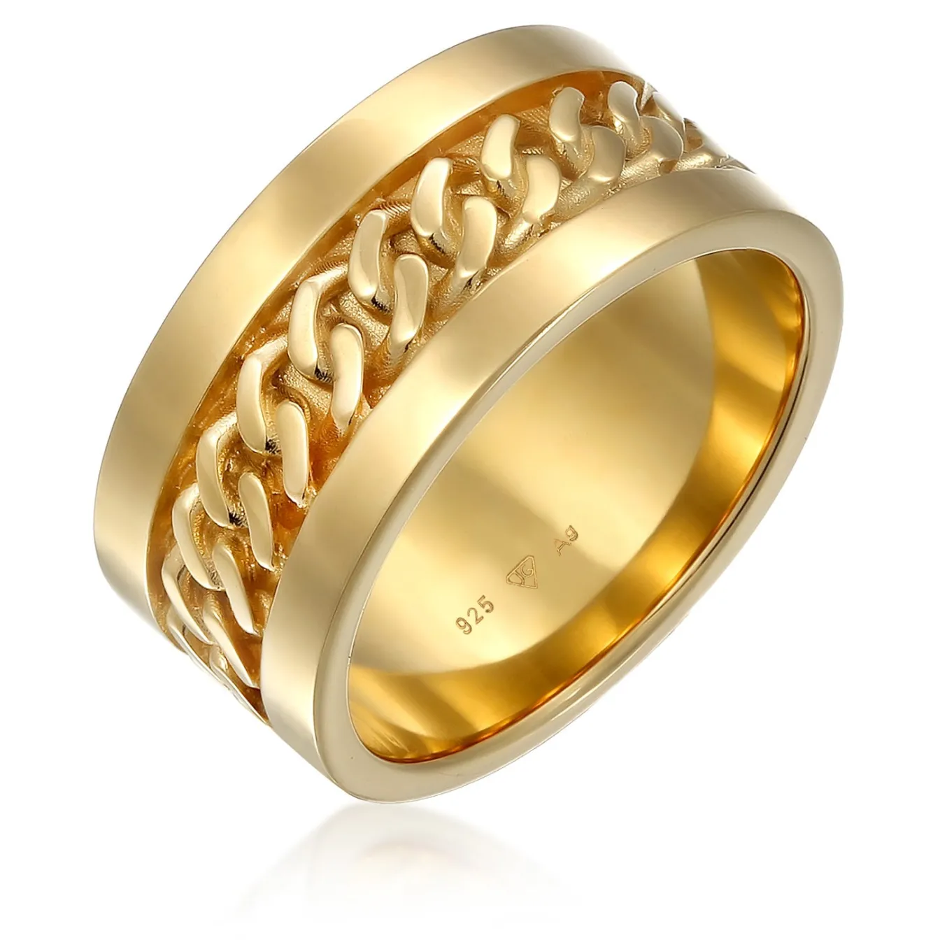 Elli "Bandring Chain< Vergoldet|Ringe