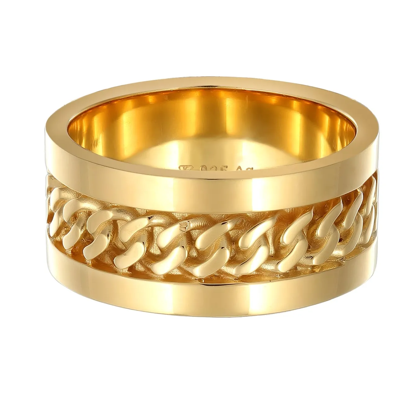 Elli "Bandring Chain< Vergoldet|Ringe