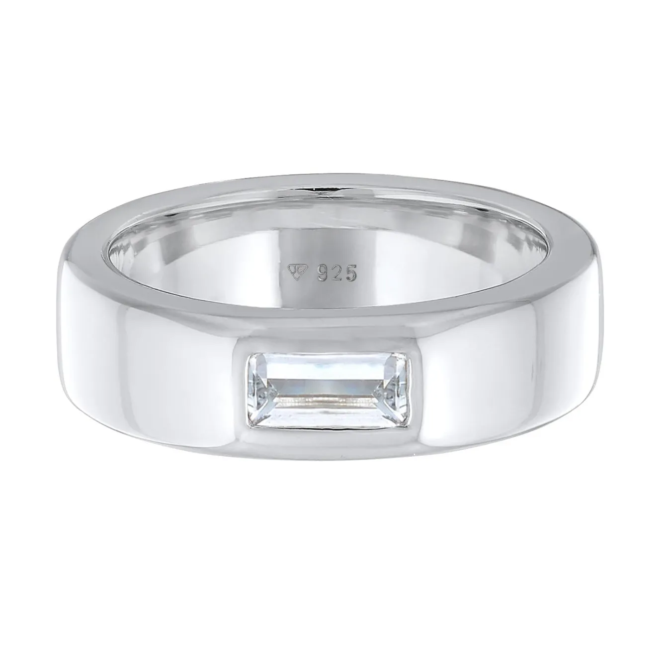 Elli "Bandring Elegant | Topas (weiß)< Ringe|Silber