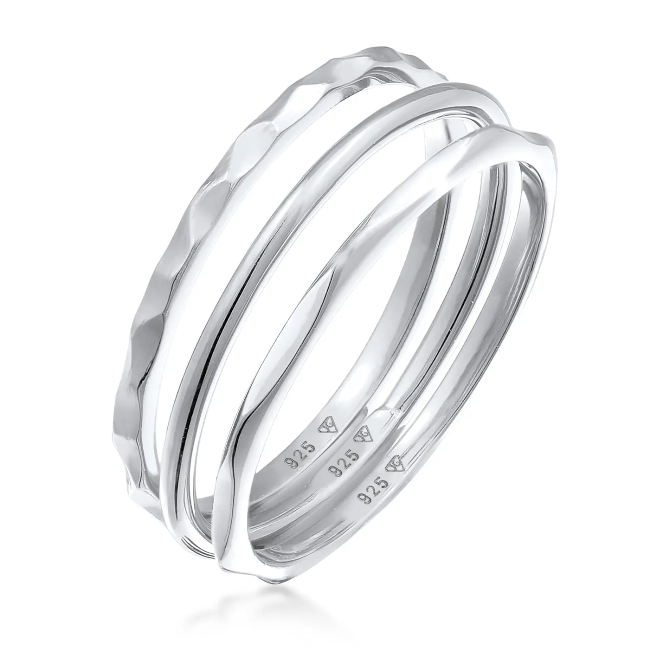 Elli "Bandring 3er Set< Ringe|Vergoldet