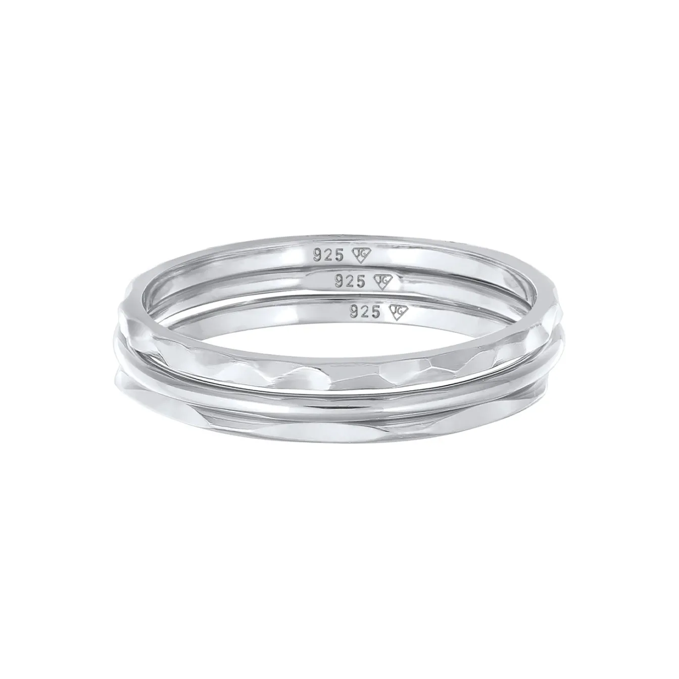 Elli "Bandring 3er Set< Ringe|Vergoldet
