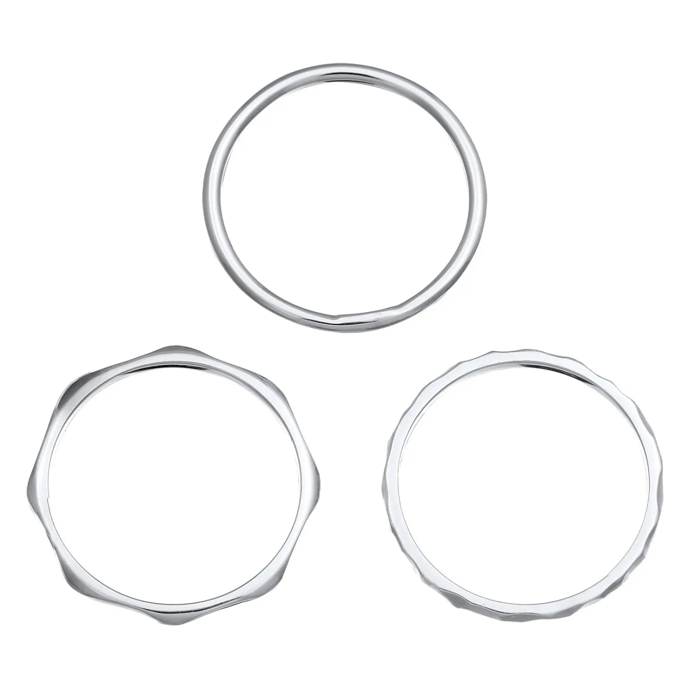 Elli "Bandring 3er Set< Ringe|Vergoldet