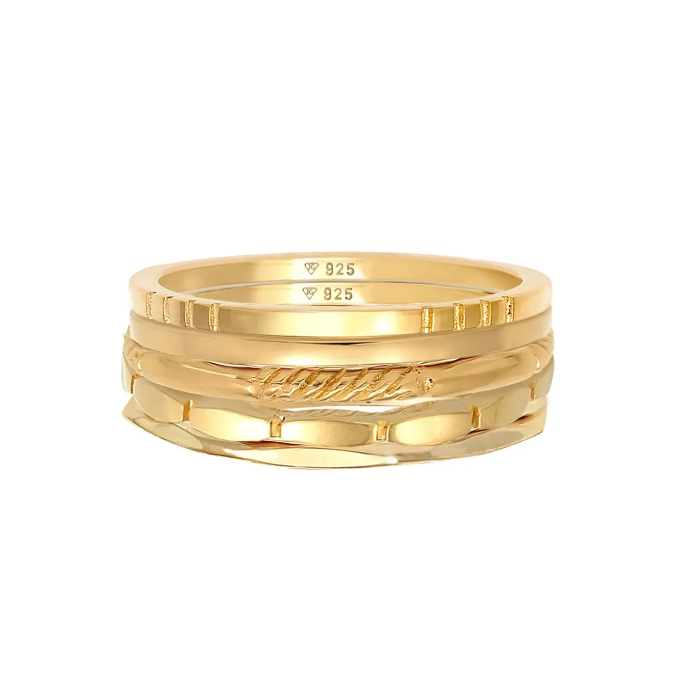 Elli "Bandring 5er Set< Ringe|Silber