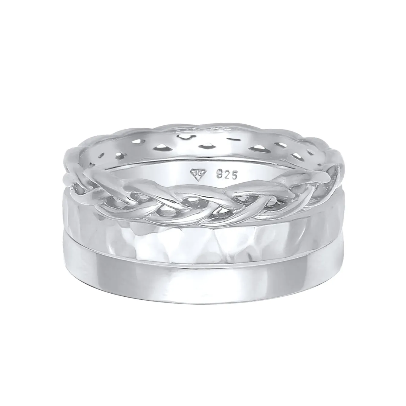 Elli "Bandring 3er Set< Ringe|Vergoldet