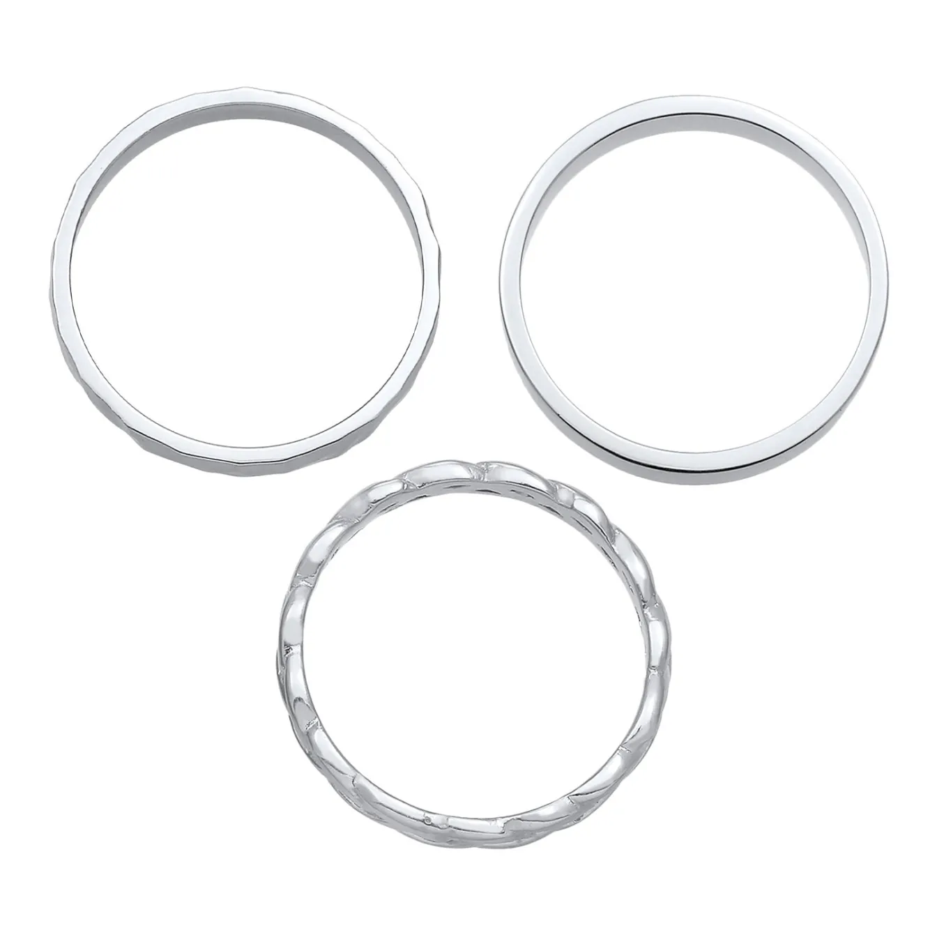 Elli "Bandring 3er Set< Ringe|Vergoldet