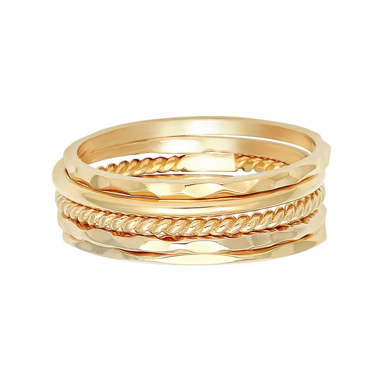 Elli "Bandring 5er Set< Silber|Roségold