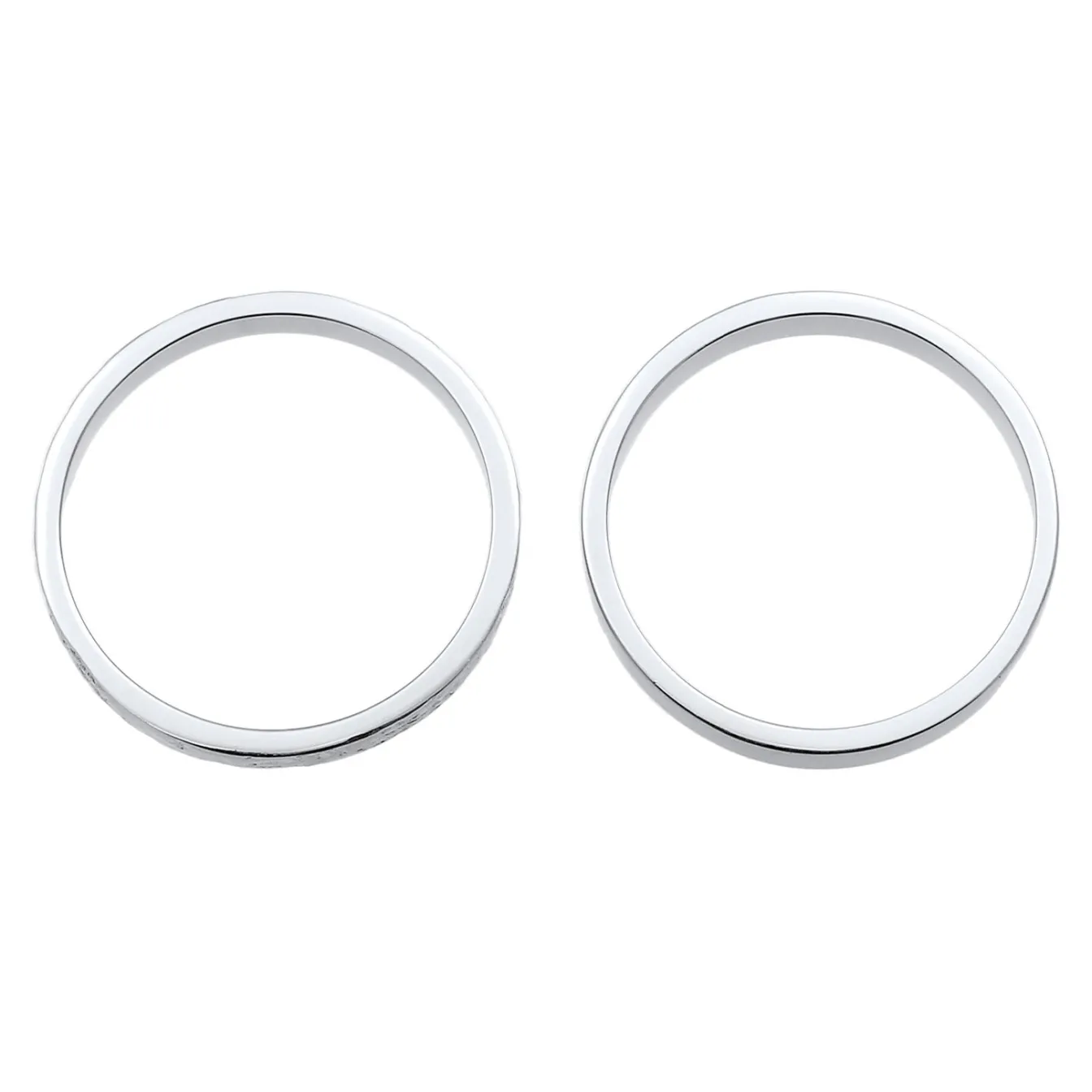 Elli "Bandring 2er Set | Gehämmert & Glänzend< Roségold|Ringe