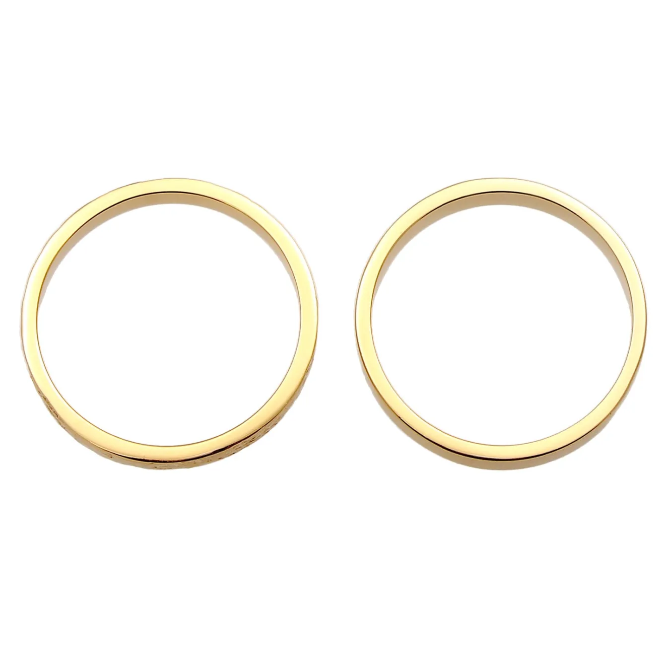 Elli "Bandring 2er Set | Gehämmert & Glänzend< Roségold|Ringe