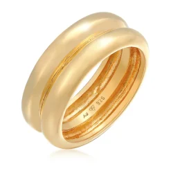 Elli "Bandring Gewölbt< Ringe|Silber