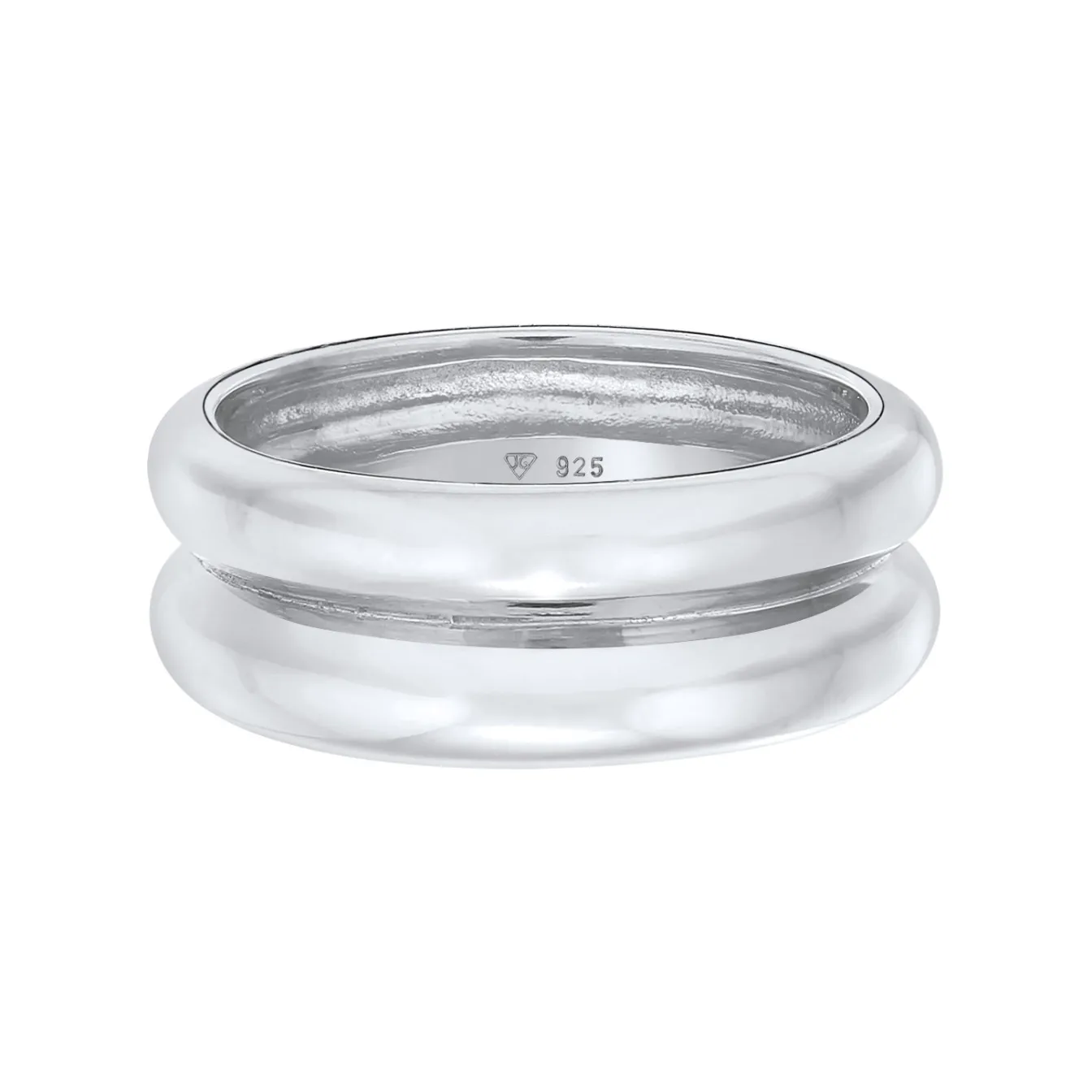 Elli "Bandring Gewölbt< Ringe|Silber