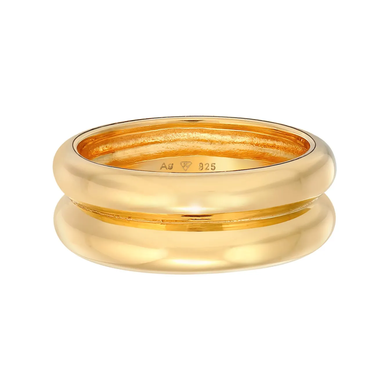 Elli "Bandring Gewölbt< Ringe|Silber