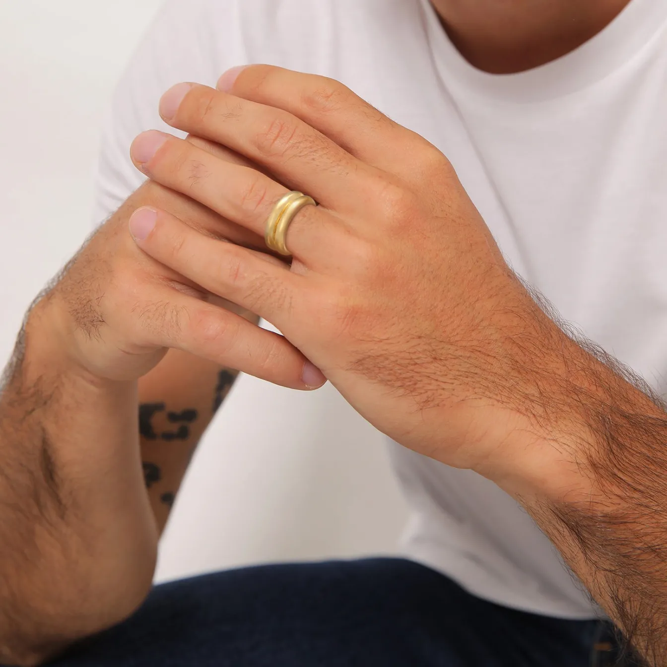 Elli "Bandring Gewölbt< Ringe|Silber