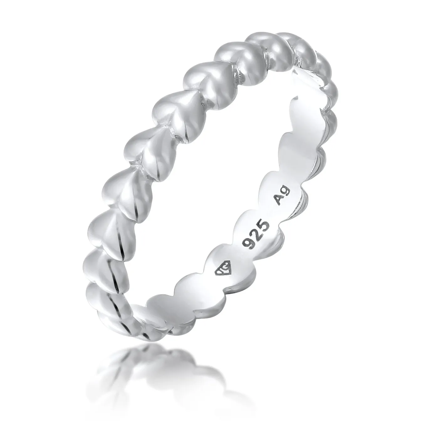 Elli "Bandring Herz< Vergoldet|Symbol-schmuck