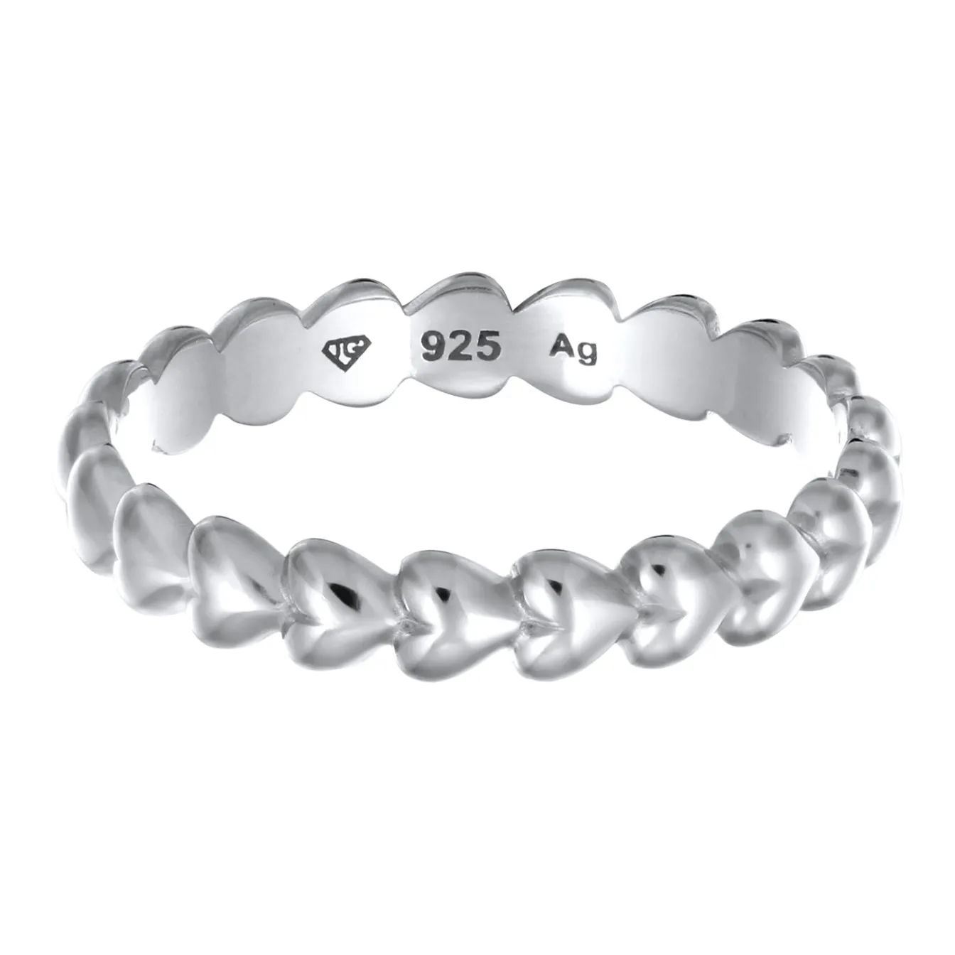 Elli "Bandring Herz< Vergoldet|Symbol-schmuck