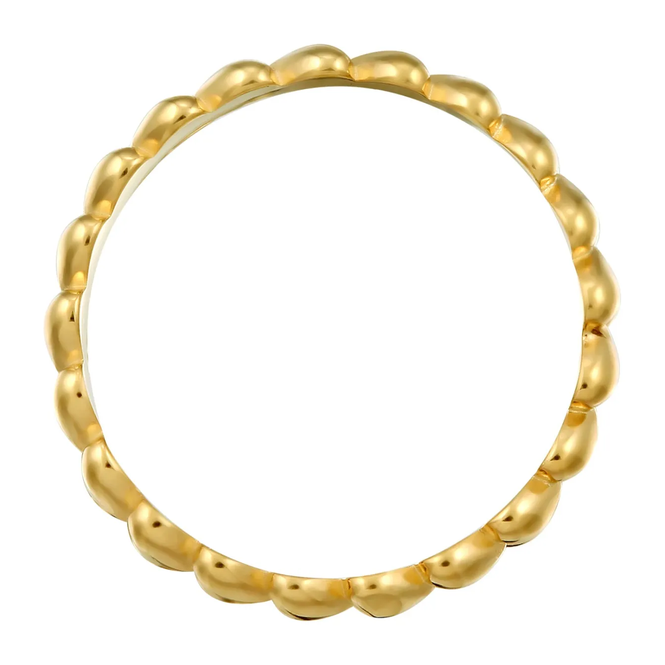 Elli "Bandring Herz< Vergoldet|Symbol-schmuck
