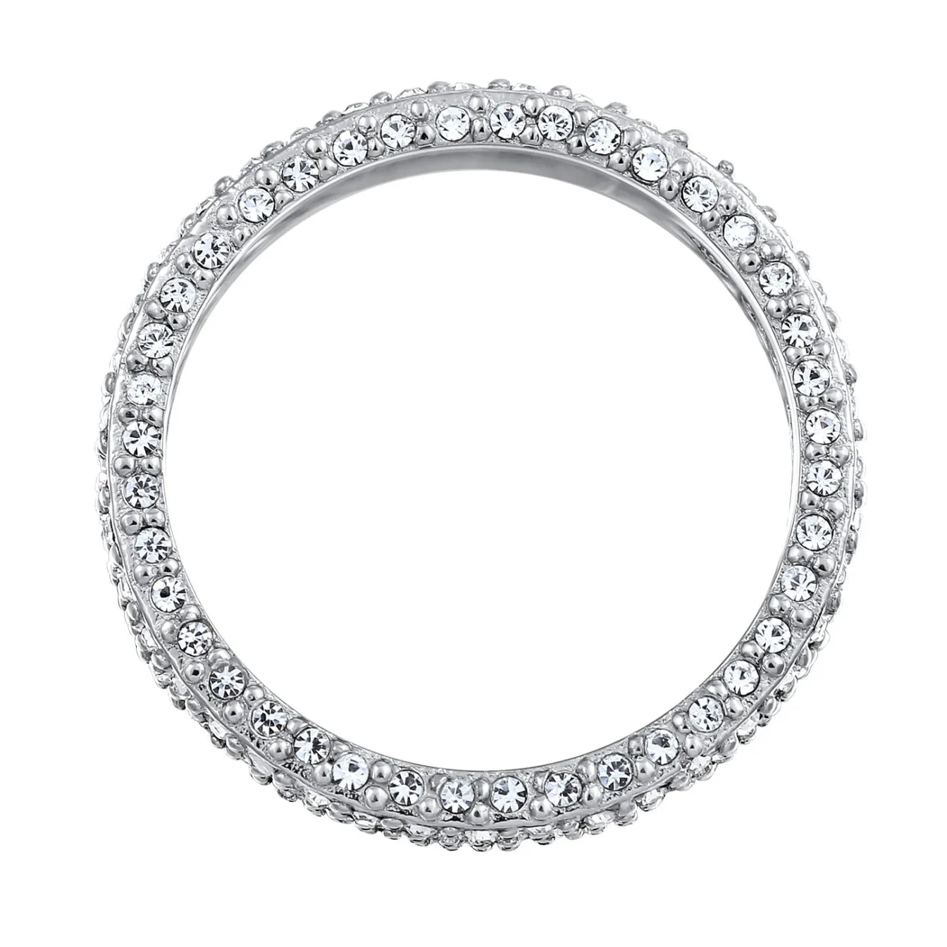 Elli "Bandring Memoire | Glas Kristalle (Weiß)< Vergoldet|Ringe