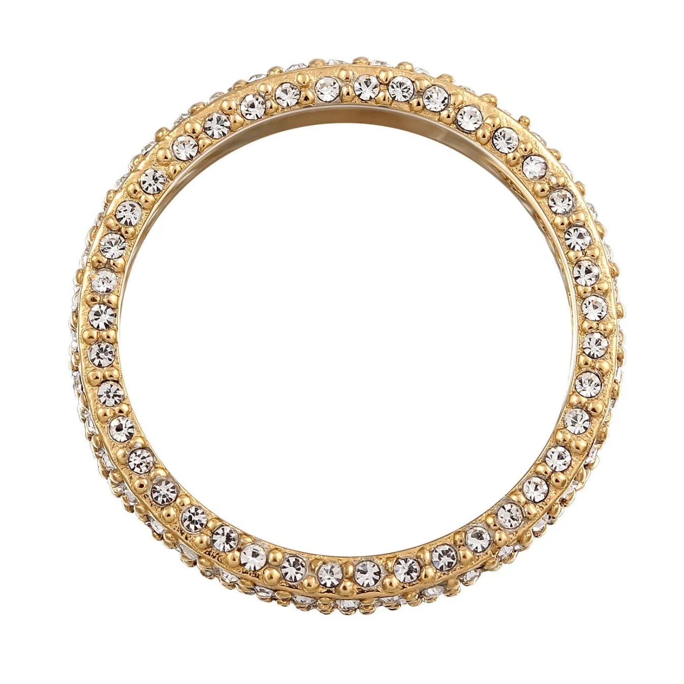 Elli "Bandring Memoire | Glas Kristalle (Weiß)< Vergoldet|Ringe