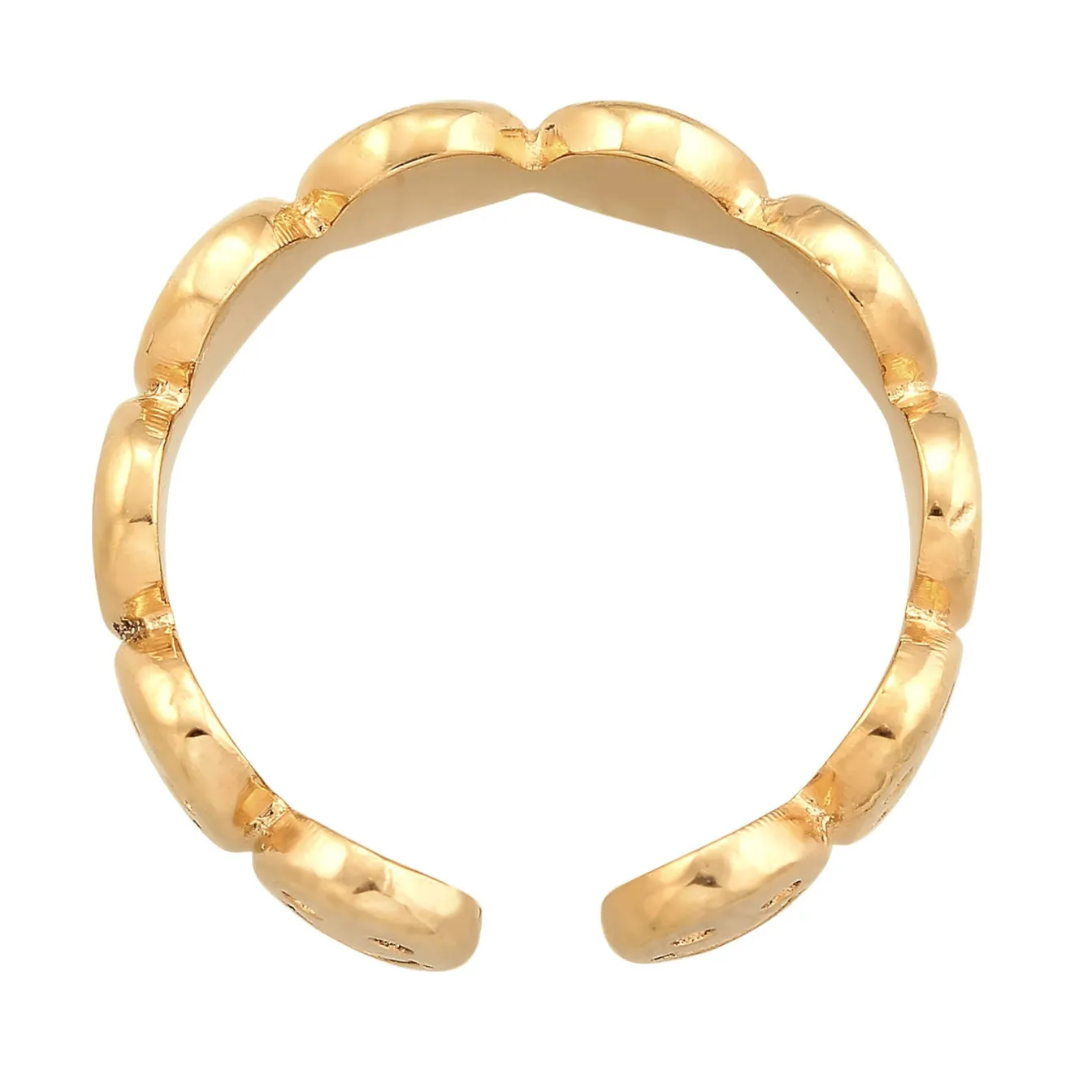 Elli "Bandring mit Smiling Face Offen< Ringe|Vergoldet