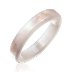 Elli "Bandring Schmal | Resin (Weiß-Braun)< Ringe