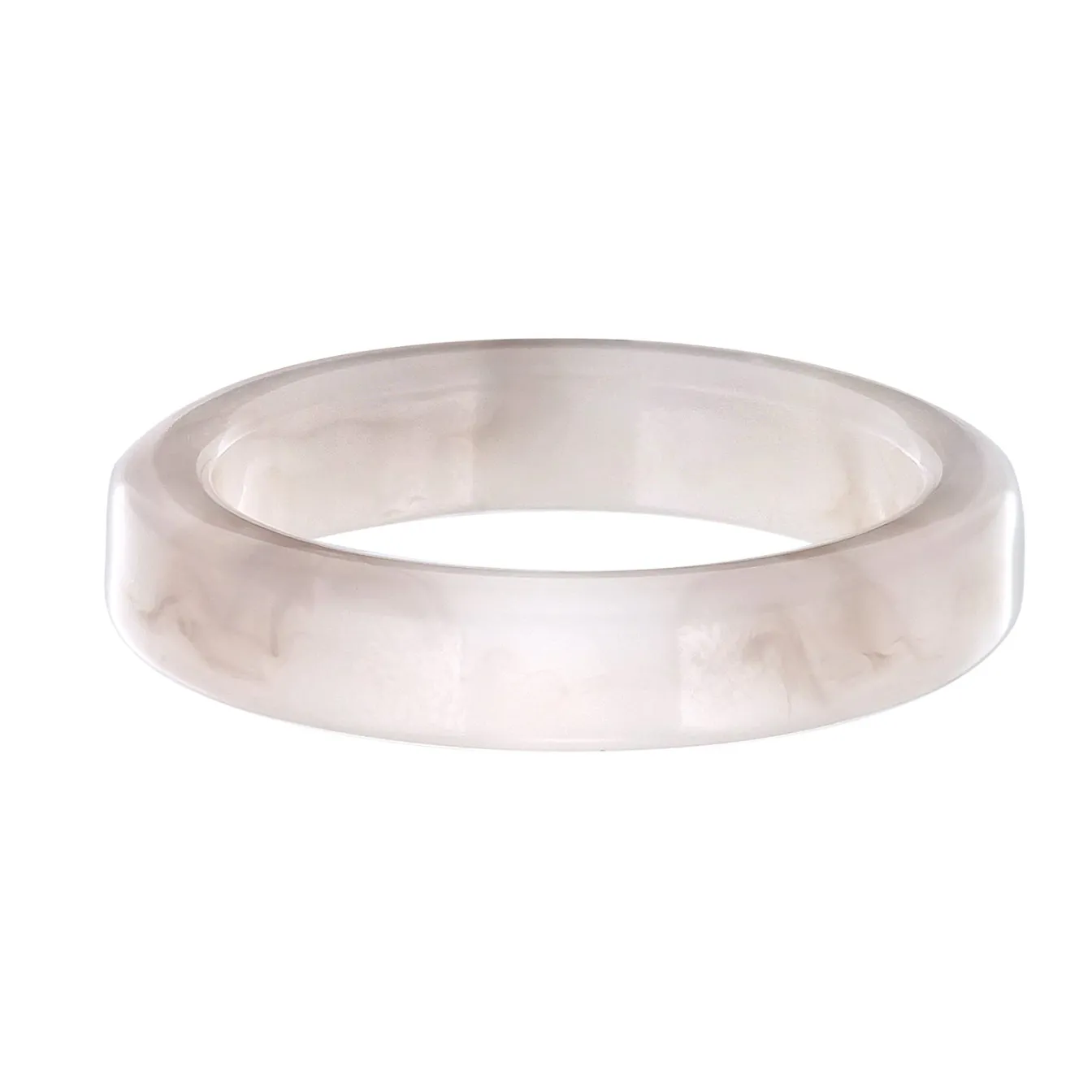 Elli "Bandring Schmal | Resin (Weiß-Braun)< Ringe