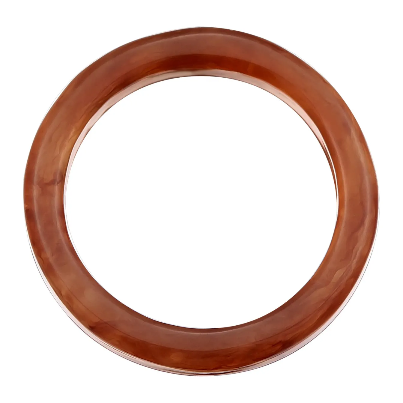 Elli "Bandring Schmal | Resin (Weiß-Braun)< Ringe