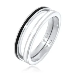 Elli "Bandring Set | Emaille< Ringe|Vergoldet