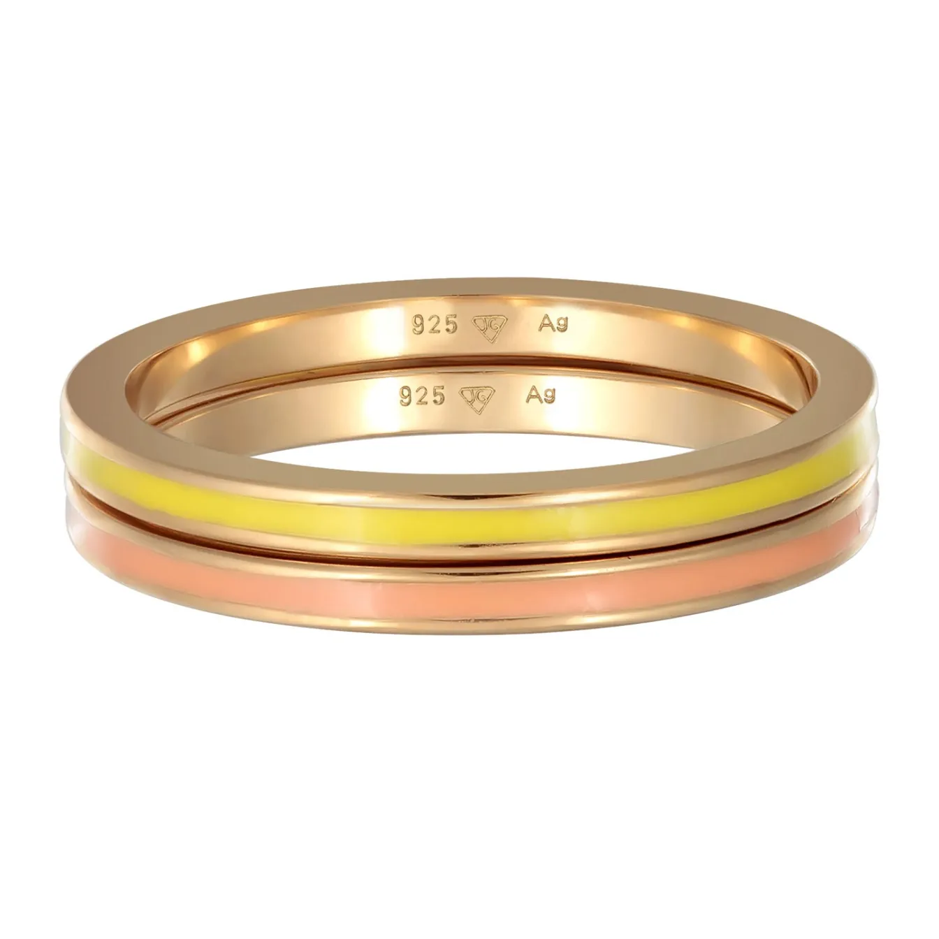 Elli "Bandring Set | Emaille< Ringe|Vergoldet