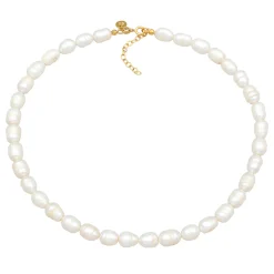 Elli "Barock Süßwasserperle Choker 925 Silber< Perlen|Halsketten