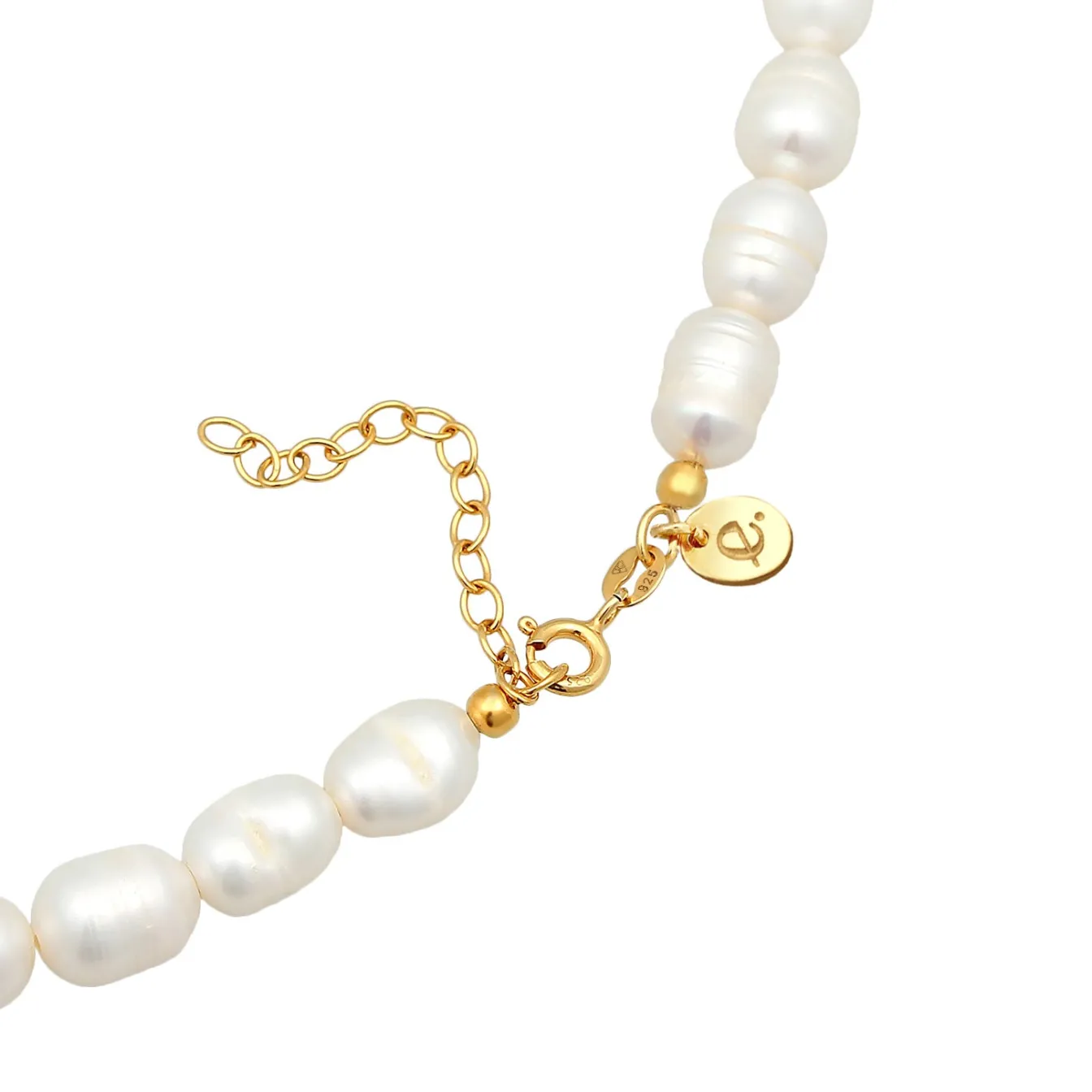 Elli "Barock Süßwasserperle Choker 925 Silber< Perlen|Halsketten